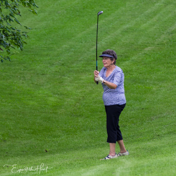 Mary Allen golfing
