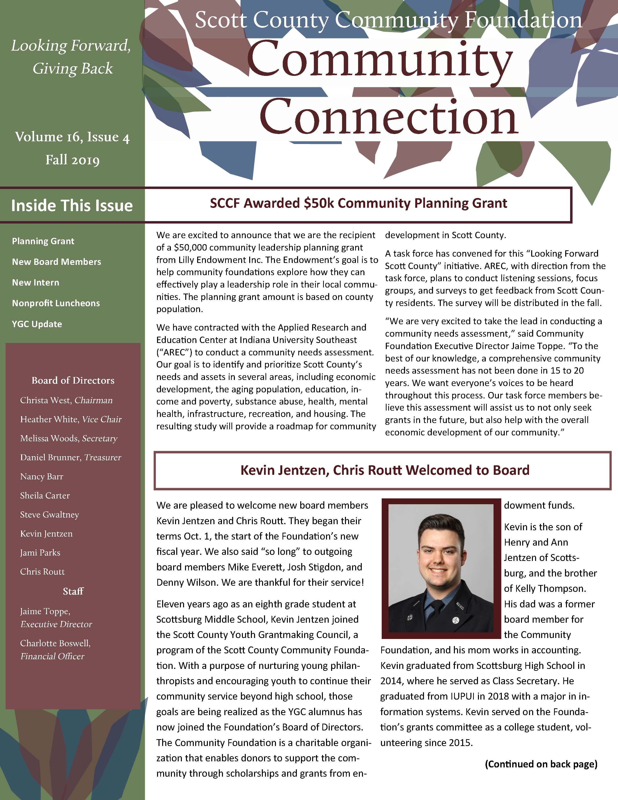 Fall 2019 Newsletter