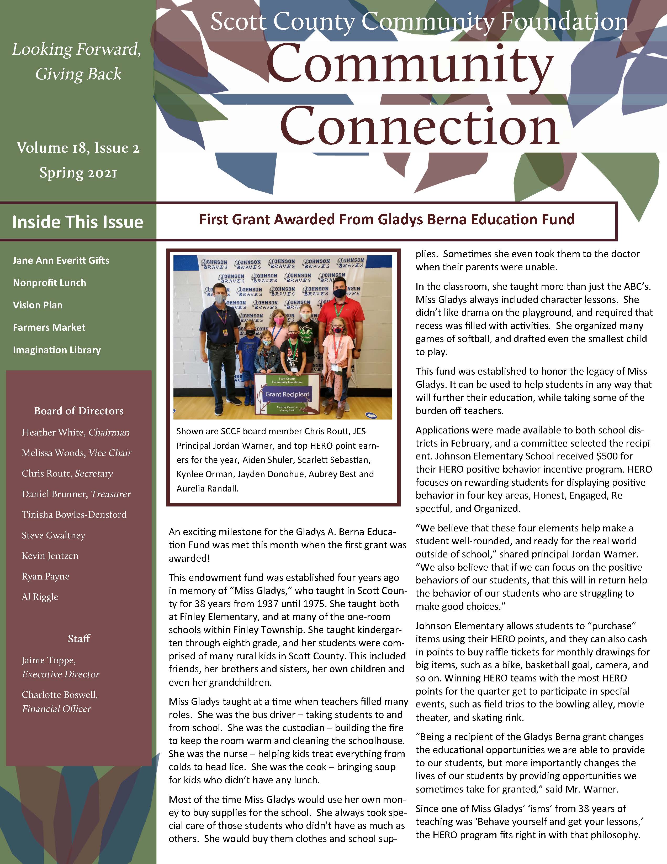 Spring 2021 Newsletter