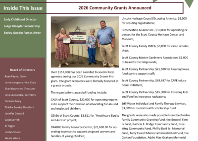 Summer 2026 Newsletter
